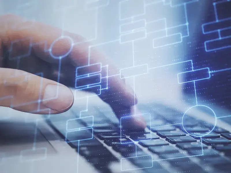 Typing on a keyboard